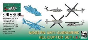 AFV Club SE70009 Modern Anti-Submarine Helicopter Set (A) 1/700