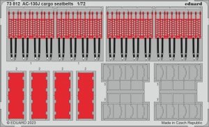 Eduard 73812 AC-130J cargo seatbelts ZVEZDA 1/72