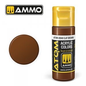 AMMO of Mig Jimenez 20048 ATOM COLOR Clay Brown 20ml