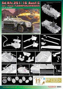 Dragon 6864 Sd.Kfz.251/16 Ausf.C mit 14mm Flammpanzerwagen 1/35