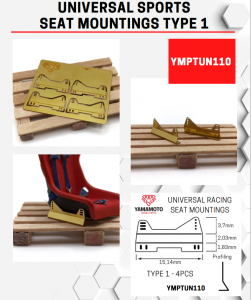 Yamamoto YMPTUN110 Universal Racing Seat Mountings - Type 1 1/24