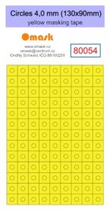 Omask 80054 Circles 4,0 mm (130x90mm) yellow masking tape