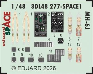 Eduard 3DL48277 MH-6J SPACE ICM 1/48