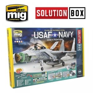 AMMO of Mig Jimenez 7709 USAF NAVY GREY FIGHTERS SOLUTION BOX
