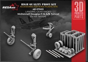 RESArm 48-07003 McDonnell Douglas F-14 TOMCAT - Landing Gear (3D resin printing) 1/48