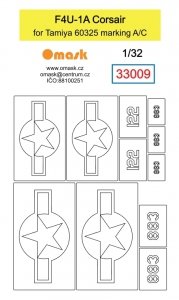 Omask 33009 F4U-1A Corsair mask (for Tamiya 60325 marking A/C) 1/32