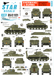 Star Decals 35-C1121 Sherman in Burma 1/35