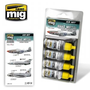 Ammo of Mig Jiminez 7216 BARE METAL AIRCRAFT COLORS 4x17ml