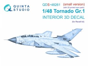 Quinta Studio QDS+48261 Tornado GR.1 3D-Printed coloured Interior on decal paper (Revell) (small version) (with 3D-printed resin parts) 1/48