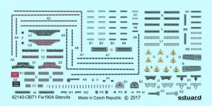 Eduard D48029 Fw 190 A stencils 1/48 EDUARD