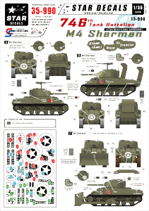 Star Decals 35-990 US 746th Tank Battalion 1/35