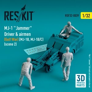 RESKIT RSF32-0039 MJ-1 JammerDriver airmens (Gulf War) (MJ-1B, MJ-1B/C) (scene 2) (3 pcs) (3D Printed) 1/32