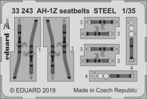 Eduard 33243 AH-1Z seatbelts STEEL ACADEMY 1/35