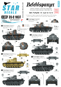 Star Decals 35-C1037 Befehlspanzer # 2 1/35