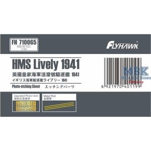 FlyHawk Model FH710065 HMS Lively 1941 Photo-Etched Parts (FH1121) 1/700
