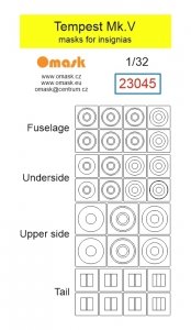 Omask 23045 Tempest Mk.V RAF masks for insignias 1/32