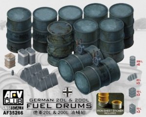 AFV Club 35266 German Full Drums 20l and 200l 1/35