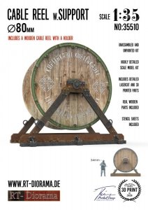 RT-Diorama 35510 Cable Reel w. Support Ø80mm 1/35