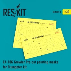 RESKIT RSM32-0008 EA-18G GROWLER PRE-CUT PAINTING MASKS FOR TRUMPETER KIT 1/32