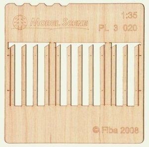 Model scene PL3-020 Wooden fence type 20  Drewniany płot 1/35