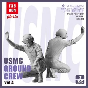 Gloria F35004 USMC Ground Crew Type 4 3D Printed Figures 1/35