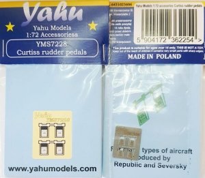 Yahu YMS7228 Curtiss Rudder Pedals 1/72