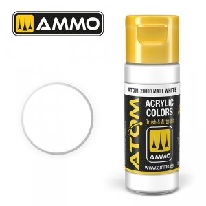 AMMO of Mig Jimenez 20000 ATOM COLOR White Matt 20ml