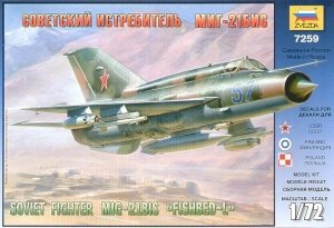 Zvezda 7259 MIG-21 bis Soviet Fighter 1/72
