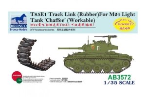 Bronco AB3572 T85E1 Track Link Rubber For M24 Chaffee 1/35