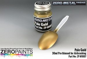 Zero Paints ZP-M1007 Pale Gold Paint - Zero Metal Finishes 30ml