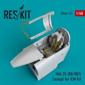RESKIT RSU48-0121 MiG-25 (RB/RBT) Cockpit for Icm kit  1/48