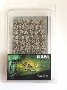 Bear`s Scale Modeling 200109 Bone White Flowers 4-6mm (60 pcs)