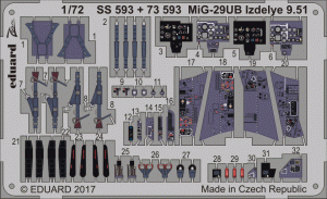 Eduard SS593 MiG-29UB Izdelye 9.51 TRUMPETER 1/72