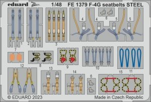 Eduard FE1379 F-4G seatbelts STEEL MENG 1/48