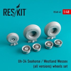 RESKIT RS48-0043 Uh-34 Seahorse / Westland Wessex (all versions) wheels set 1/48