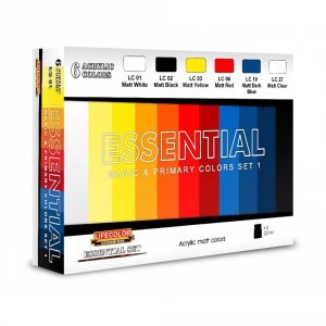 Lifecolor ES01 Acrylic paint Basic Gloss Colors Set 1 6x22ml