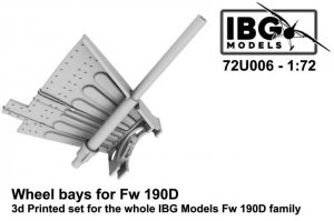 IBG 72U006 Wheel bays for Fw 190D 3D printed set  1/72
