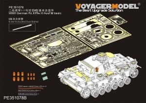 Voyager Model PE351078B WWII German Pz.KPfw.III Ausf.M basic for Takom 1/35