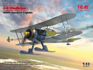  ICM 32044 J-8 Gladiator WWII Swedish Fighter 1/32