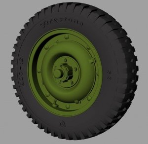 Panzer Art RE35-528 Willys MB “Jeep” road wheels (Firestone) 1/35