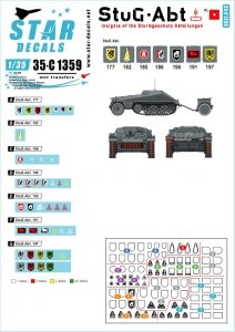 Star Decals 35-C1359 StuG-Abt 1 Generic insignia and unit markings for the Sturmgeschûtz units 1/35