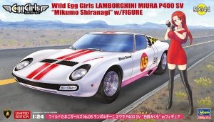 Hasegawa SP544 Wild Egg Girls No.05 Lamborghini Miura P400 SV Mikumo Shiranagi w/Figure 1/24