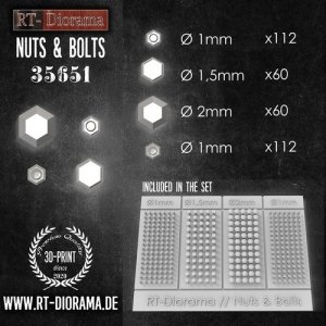 RT-Diorama 35651 3D Resin Print: Nuts and Bolts 1/35