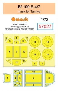 Omask 57027 Bf 109 E-4/7 mask (for Tamiya) 1/72