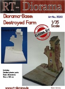 RT-Diorama 35203 Diorama-Base: Destroyed Farm 1/35