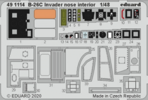Eduard 491114 B-26C Invader nose interior 1/48
