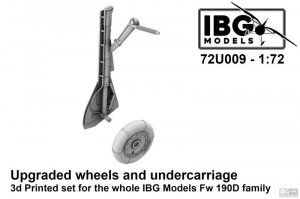 IBG 72U009 Upgraded Wheels and Undercarriage for Fw 190D (3d printed set) 1/72