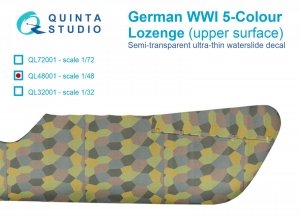 Quinta Studio QL48001 German WWI 5-Colour Lozenge (upper surface) 1/48