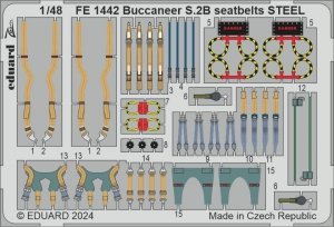 Eduard FE1442 Buccaneer S.2B seatbelts STEEL AIRFIX 1/48