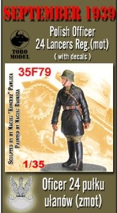 Toro 35F79 Wrzesień 1939 - Oficer 24 pułku ułanów (zmot) Figurka wraz z kalkomanią 1/35